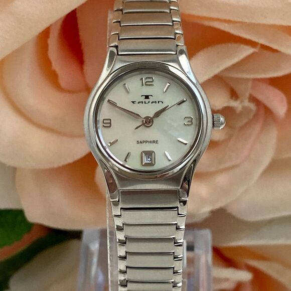 Tavan Swiss Quartz Stainless Steel Watch Mother of Pearl Dial - Picture 2 of 16